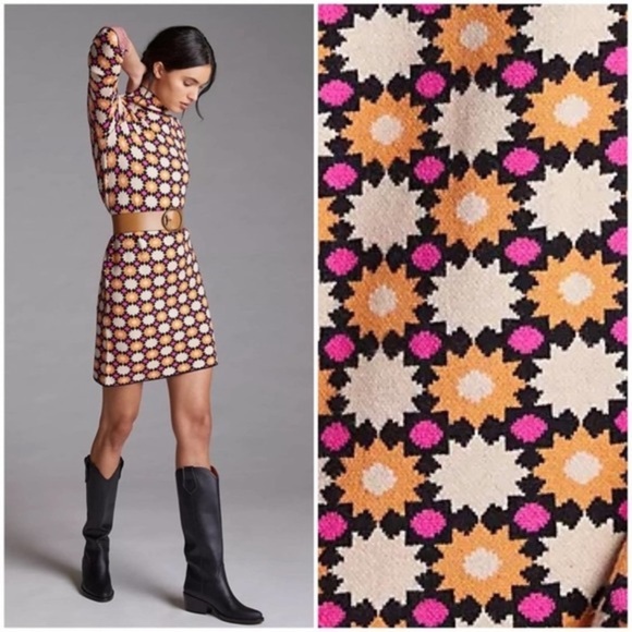 Maeve by Anthropologie retro funnel neck shift dress - Picture 10 of 16